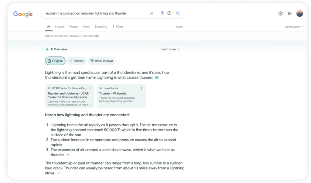 Google SGE Generative AI for SEO